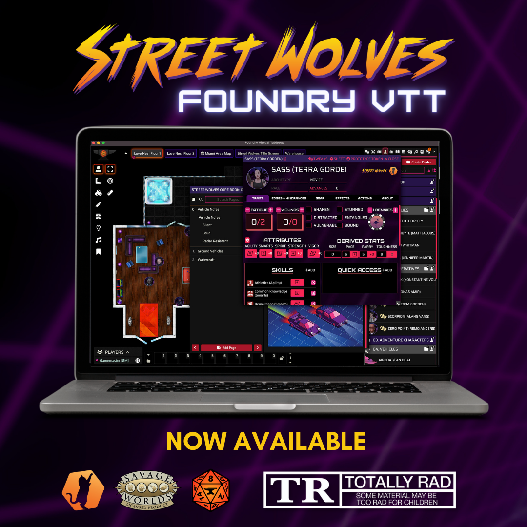 Street Wolves Foundry VTT Module: v1.1 Change Log