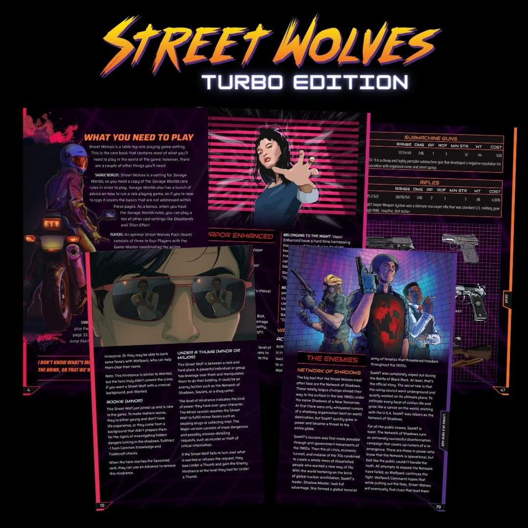 spread2 Image of several pages from Street Wolves