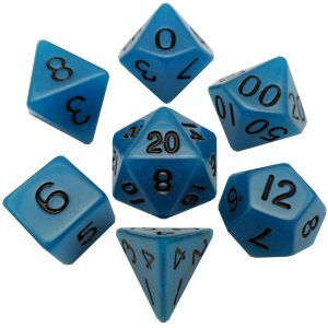 Glow Blue Dice Set