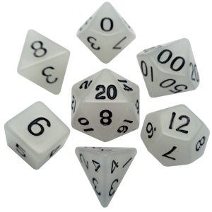 Glow Clear Dice Set