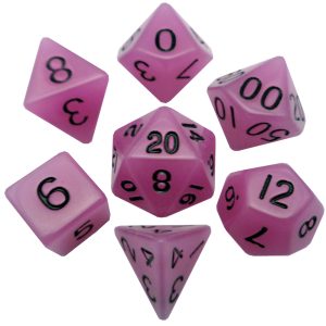 Glow Purple Dice Set