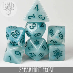 King of Crits Spearmint Frost Dice Set