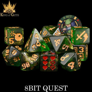 King of Crits 8 Bit Quest Dice Set