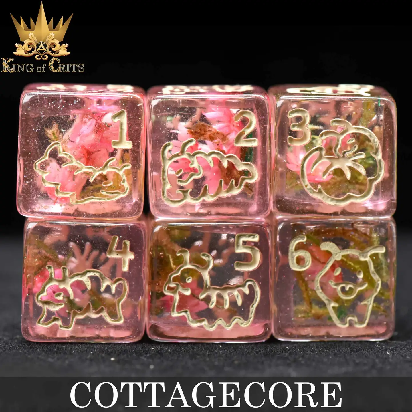 King of Crits Cottagecore Dice Set - Image 4