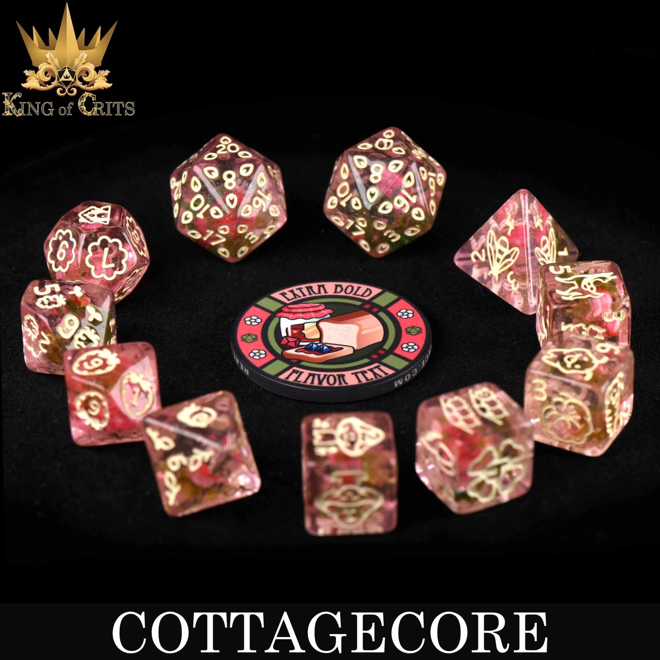 King of Crits Cottagecore Dice Set - Image 6