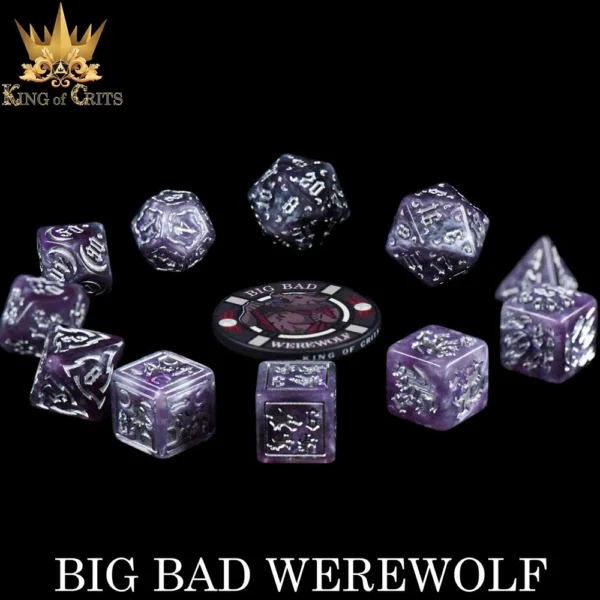 King of Crits Big Bad Werewolf Dice Set - Image 2