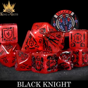King of Crits Black Knight Dice Set