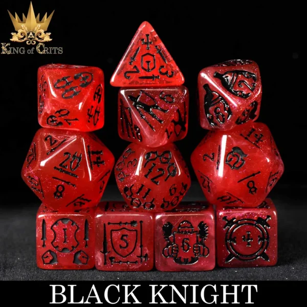 King of Crits Black Knight Dice Set - Image 4