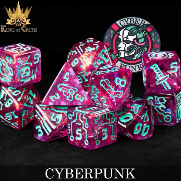 King of Crits Cyberpunk Dice Set