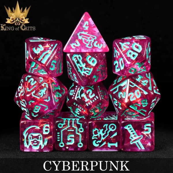 King of Crits Cyberpunk Dice Set - Image 6