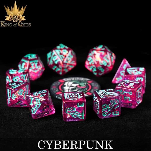 King of Crits Cyberpunk Dice Set - Image 5