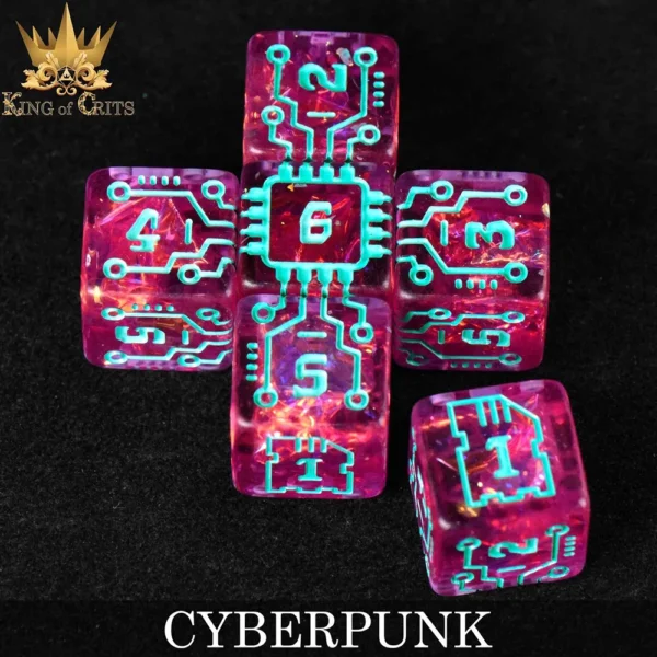 King of Crits Cyberpunk Dice Set - Image 4